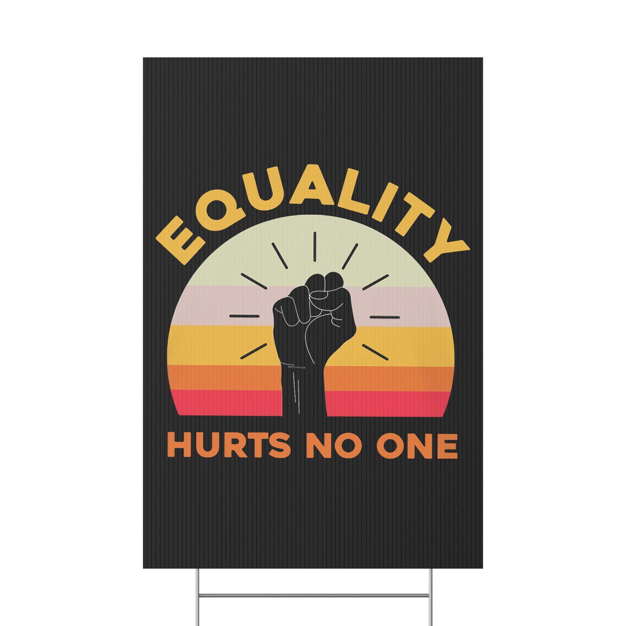 Yard Sign Anti Trump Protest, Equality Inclusion, Human Rights Activists No Kings Protest Sign