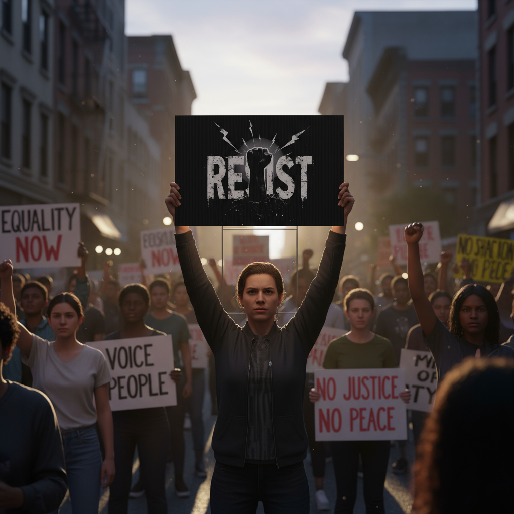 Resist Sign, Empowering Plastic Yard Sign, Protest Sign, Activism Decor, Political Statement, Outdoor Signage, Resist Anti Trump Rights Activists