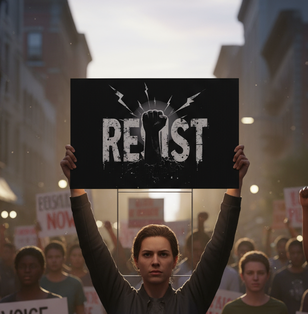 Resist Sign, Empowering Plastic Yard Sign, Protest Sign, Activism Decor, Political Statement, Outdoor Signage, Resist Anti Trump Rights Activists