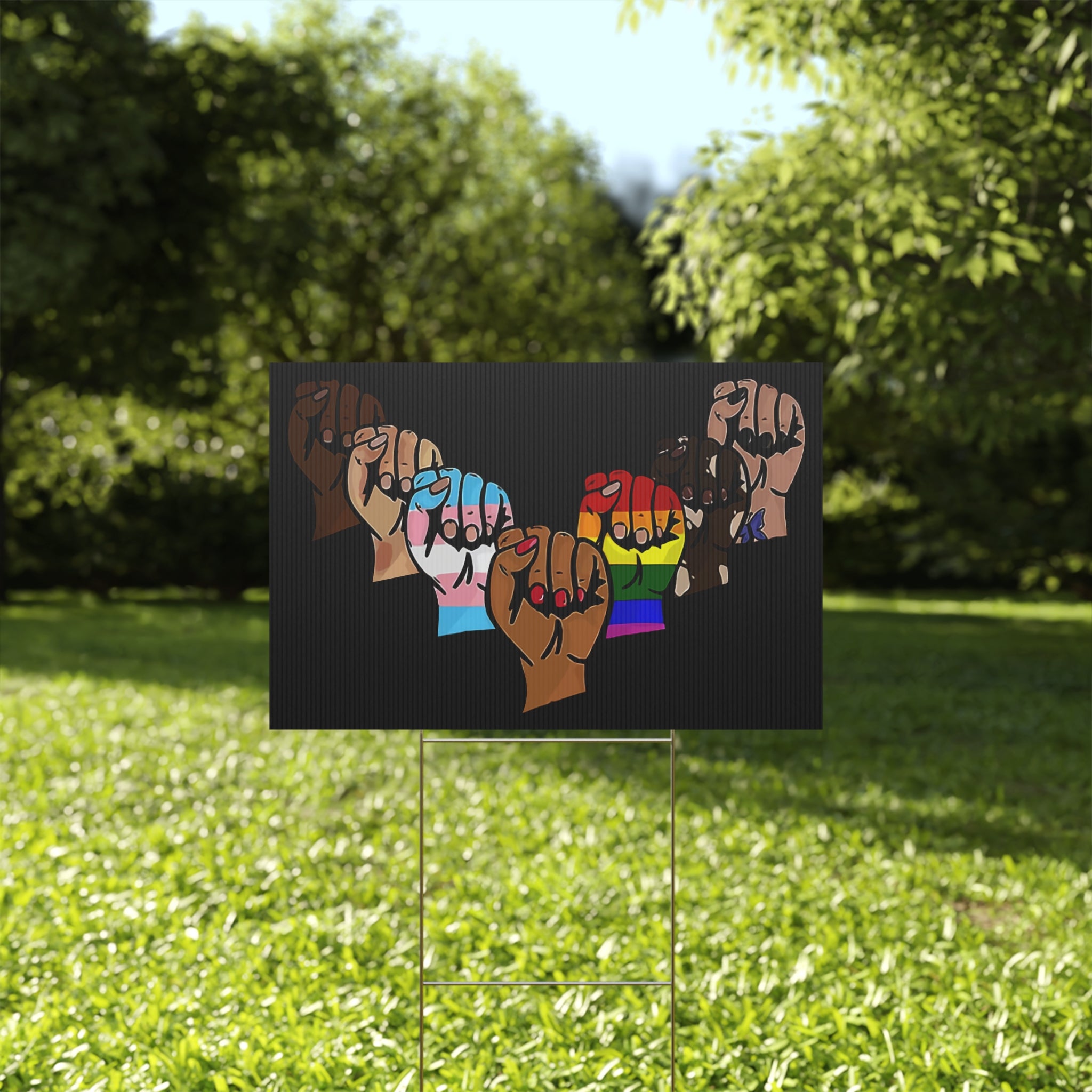 Feminist Yard Sign, Human Rights Activist Protest Sign, Anti Trump Plastic Yard Sign, Equality Solidarity Poster, Protest Art Display,