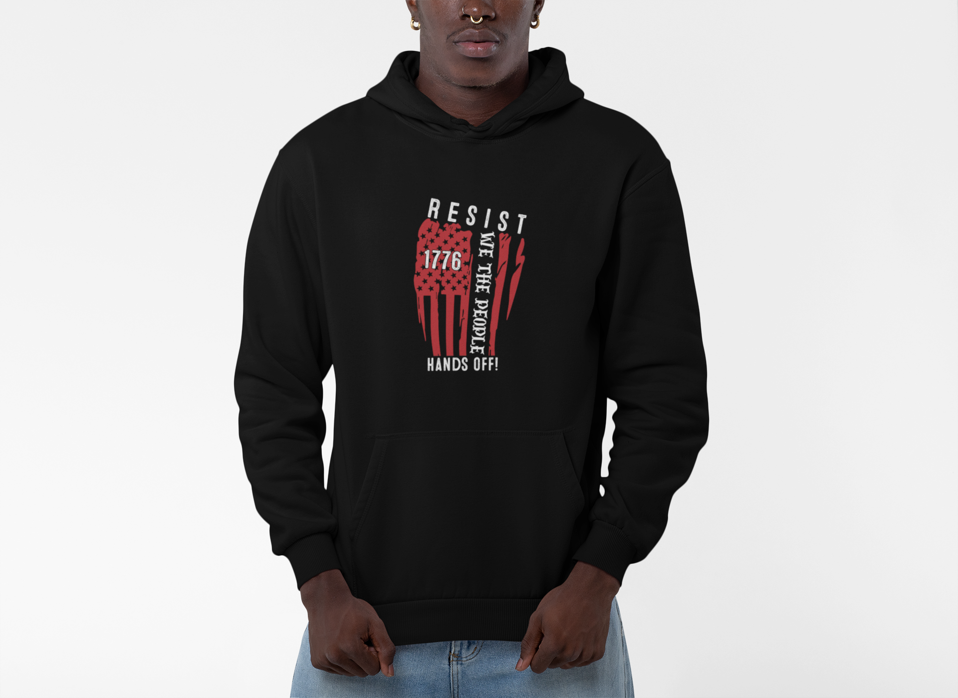 Political Activist Hoodie, Anti Trump Protest Sweatshirt, Human Rights Activist Pullover, Resist Save Democracy Jumper, Unisex Activism