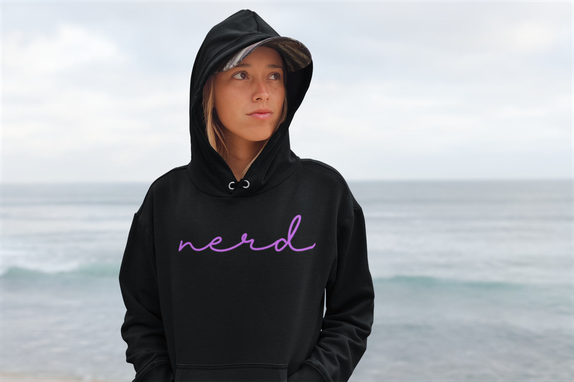 Nerd Funny Sweatshirt - Trending Font Minimalist Heavy Blend Hoodie, Christmas Birthdays Gifts, Unique Cute Fall Hoodie
