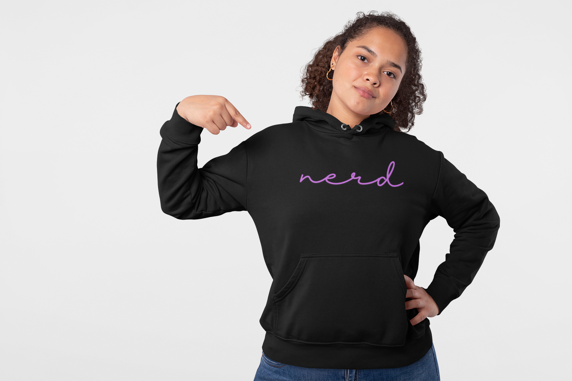 Nerd Funny Sweatshirt - Trending Font Minimalist Heavy Blend Hoodie, Christmas Birthdays Gifts, Unique Cute Fall Hoodie