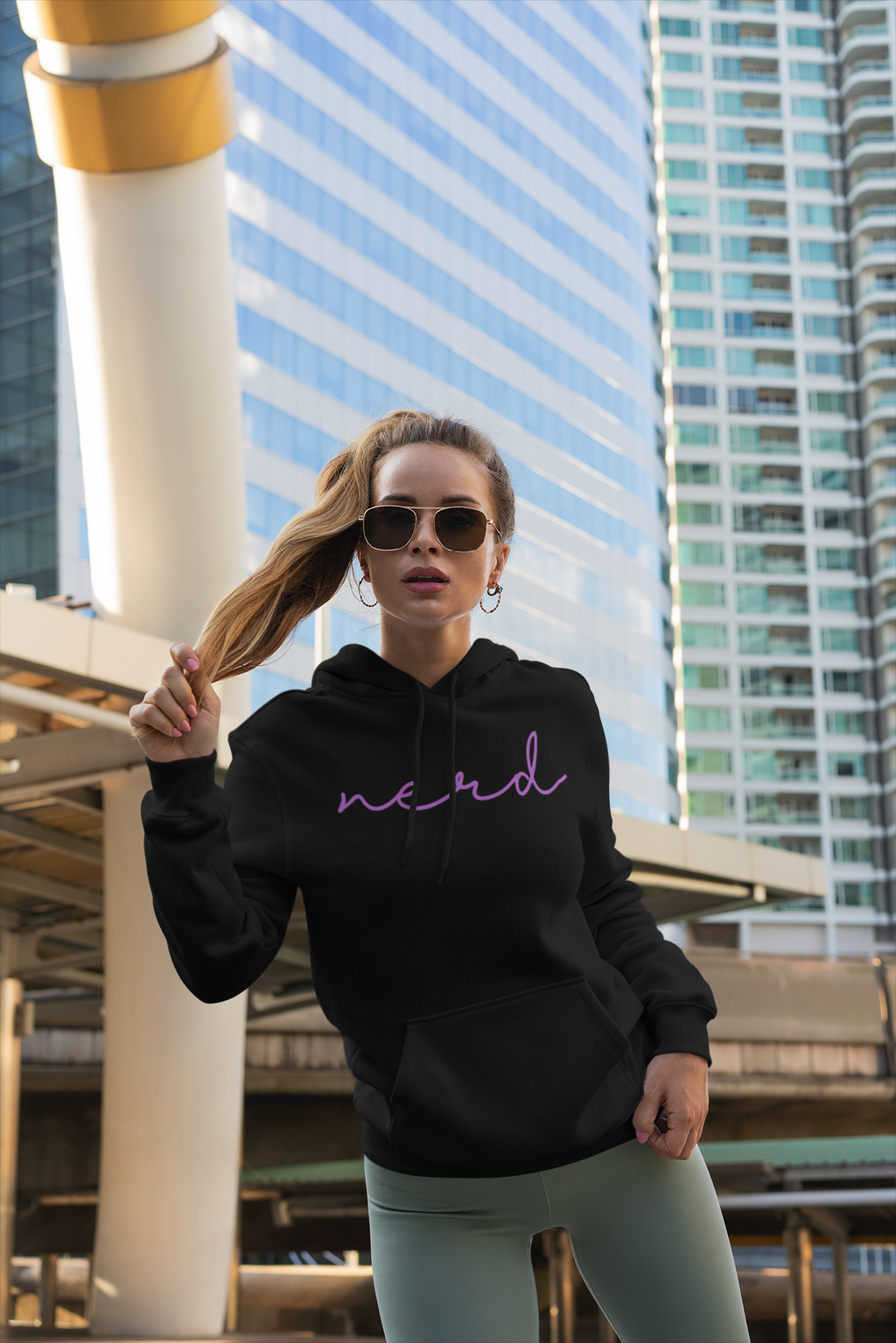 Nerd Funny Sweatshirt - Trending Font Minimalist Heavy Blend Hoodie, Christmas Birthdays Gifts, Unique Cute Fall Hoodie