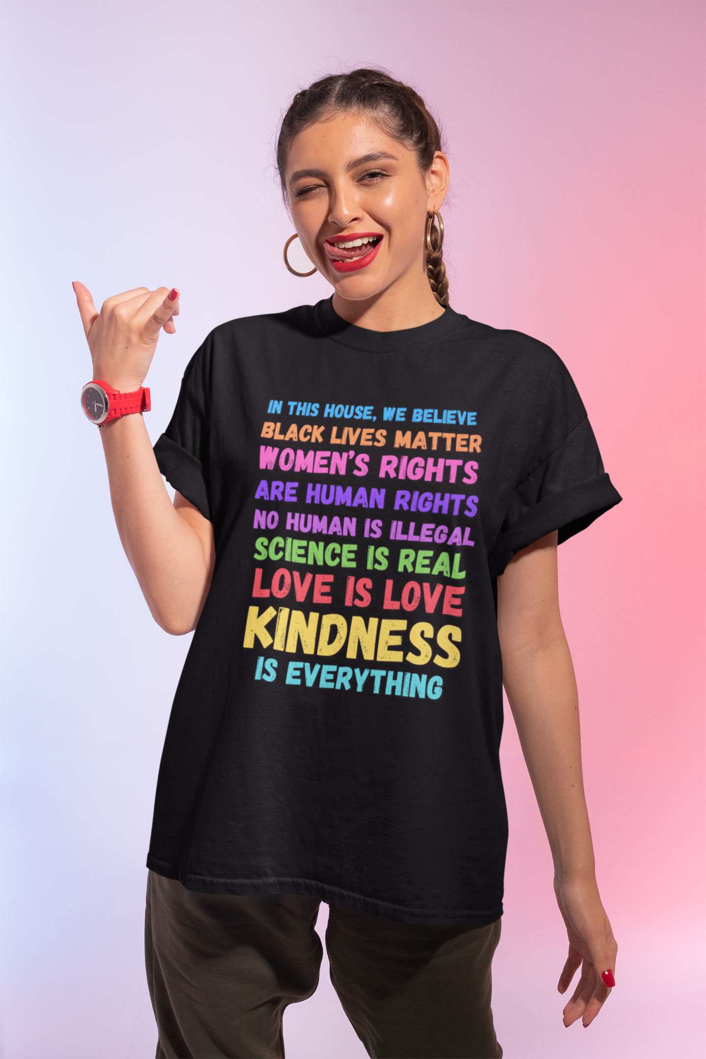 Anti Trump Equality Unity T-Shirt, Human Rights Tee, Unisex Kindness Matters Top, Women's Rights Shirt Softstyle Tee, Protest Powerful Message Activists
