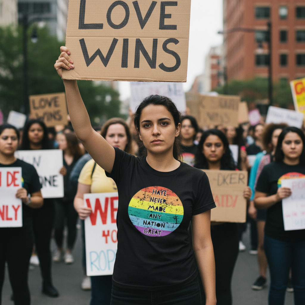 Anti Trump Resist Save Democracy Rights Activists Unisex Softstyle T-Shirt, Protest Tee, Political Activism Shirt, Social Justice Top,