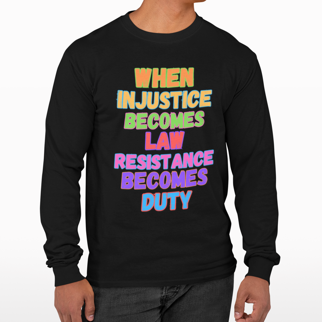 Resistance Tee, Anti Dictator Anti Trump, Stand up for Our Country, Save Democracy, Unisex Cotton Long Sleeve Shirt, Activist Apparel,