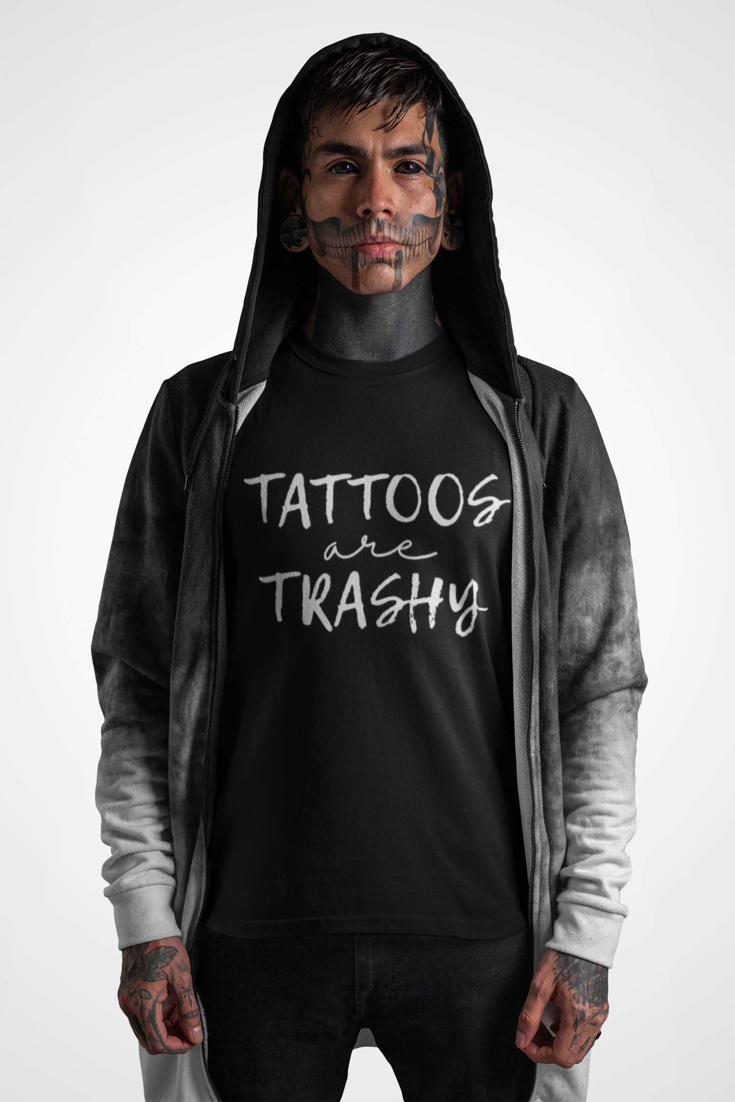 Funny Tattoo Humor Unisex T-Shirt, Tattoos are Trashy, Sarcasm Tee, Tattoo Lover Gift, Graphic Tee, Urban Streetwear