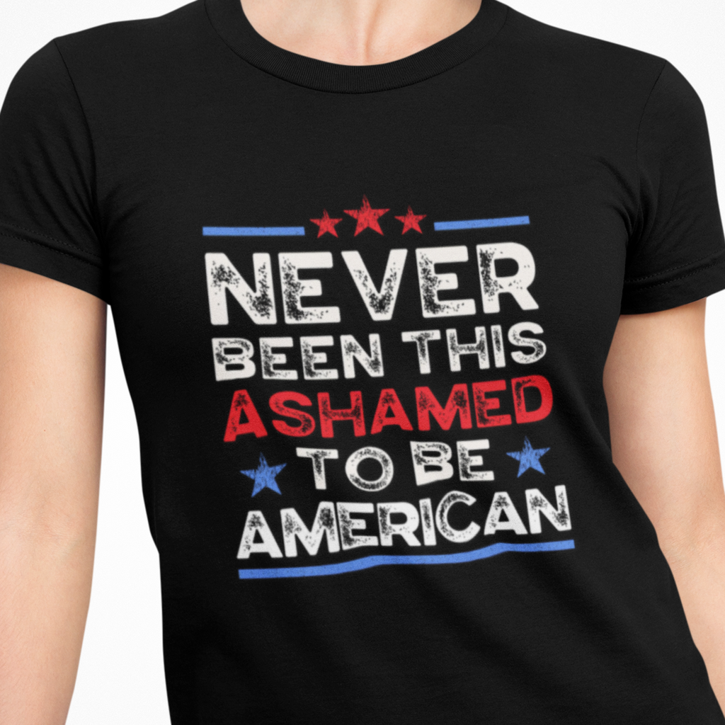Anti Trump Resist Unisex Softstyle T-Shirt, Political Rights Activists Tee, Ashamed American Shirt, Protest Tee, Liberal Activist Apparel