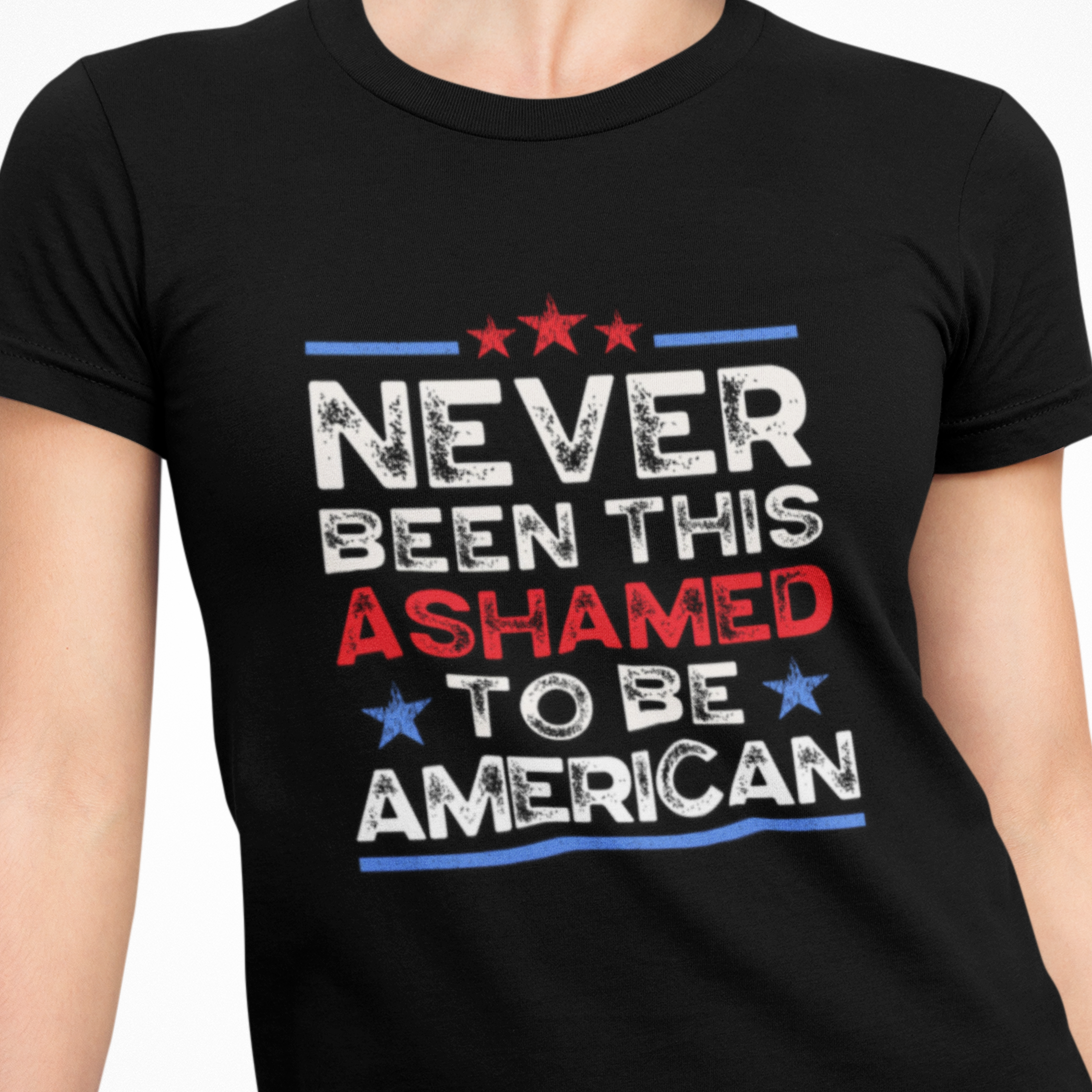 Anti Trump Resist Unisex Softstyle T-Shirt, Political Rights Activists Tee, Ashamed American Shirt, Protest Tee, Liberal Activist Apparel