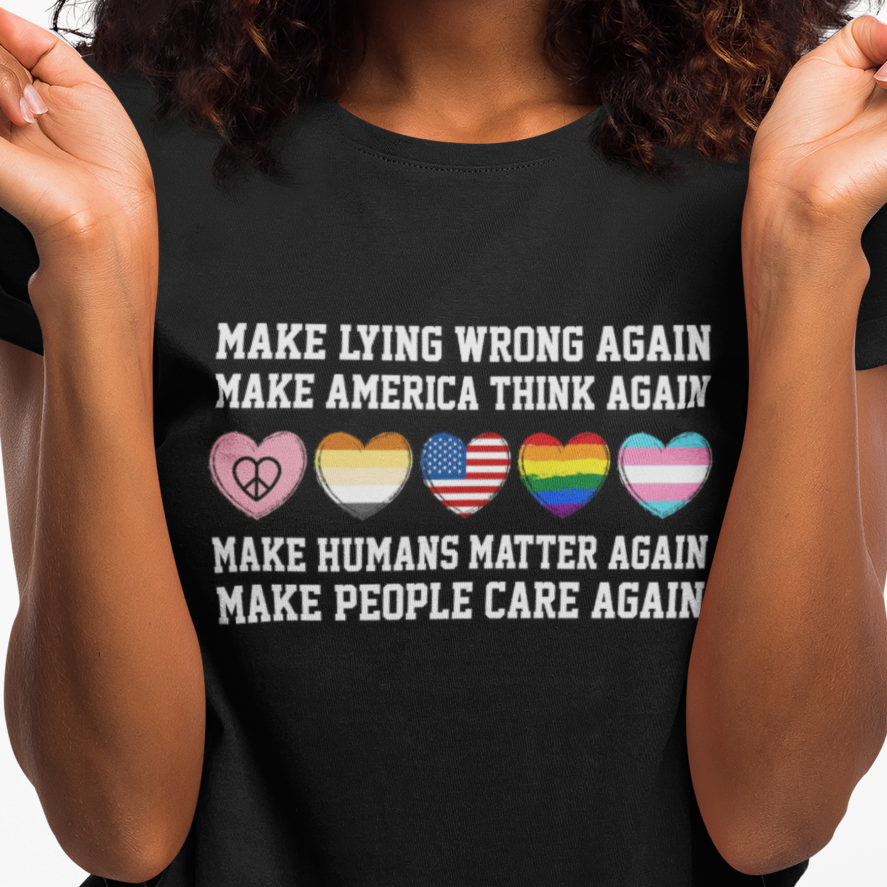 Anti Trump Resist Unisex T-Shirt for Political Activists, Equality Inclusion Save Democracy Tee, Protest Tee, Liberal Shirt, Activism