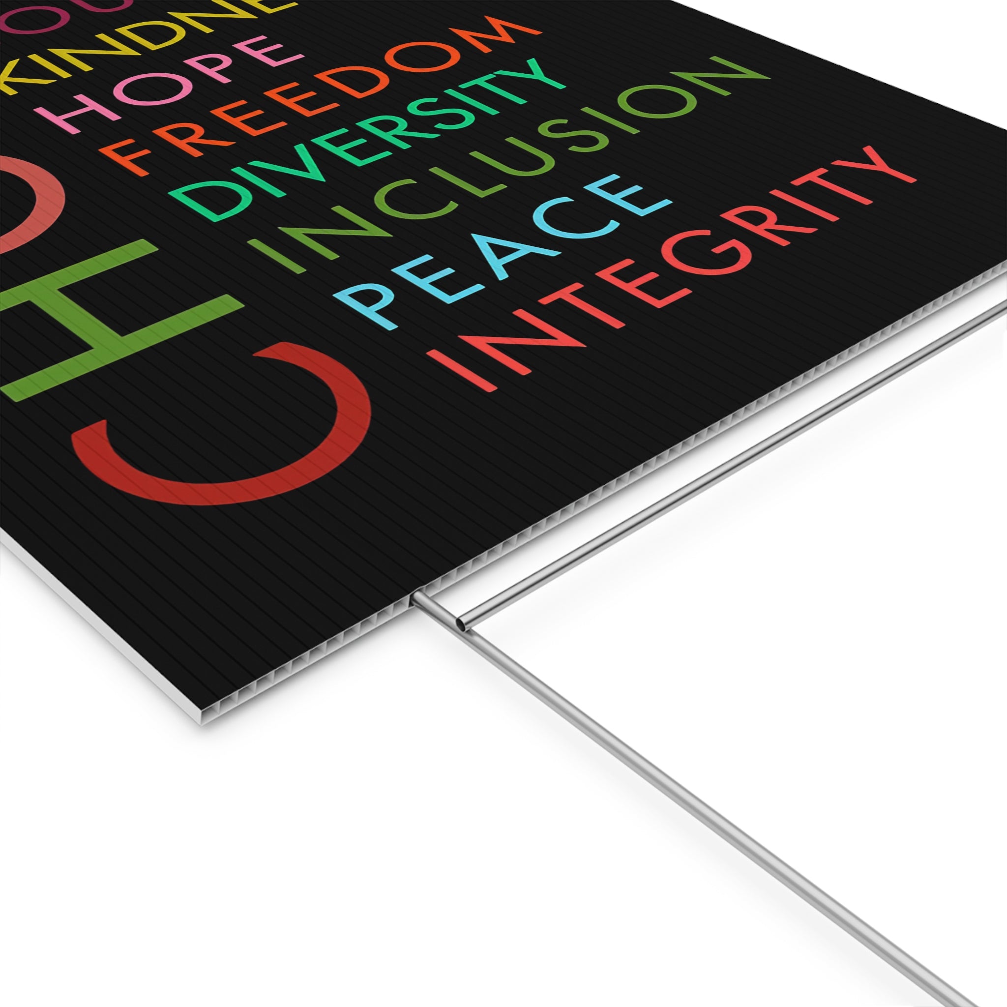 Plastic Yard Sign, Equality Love Kindness Human Rights Activists, Social Justice Outdoor Decor, Activism Protest Sign, Support Equality