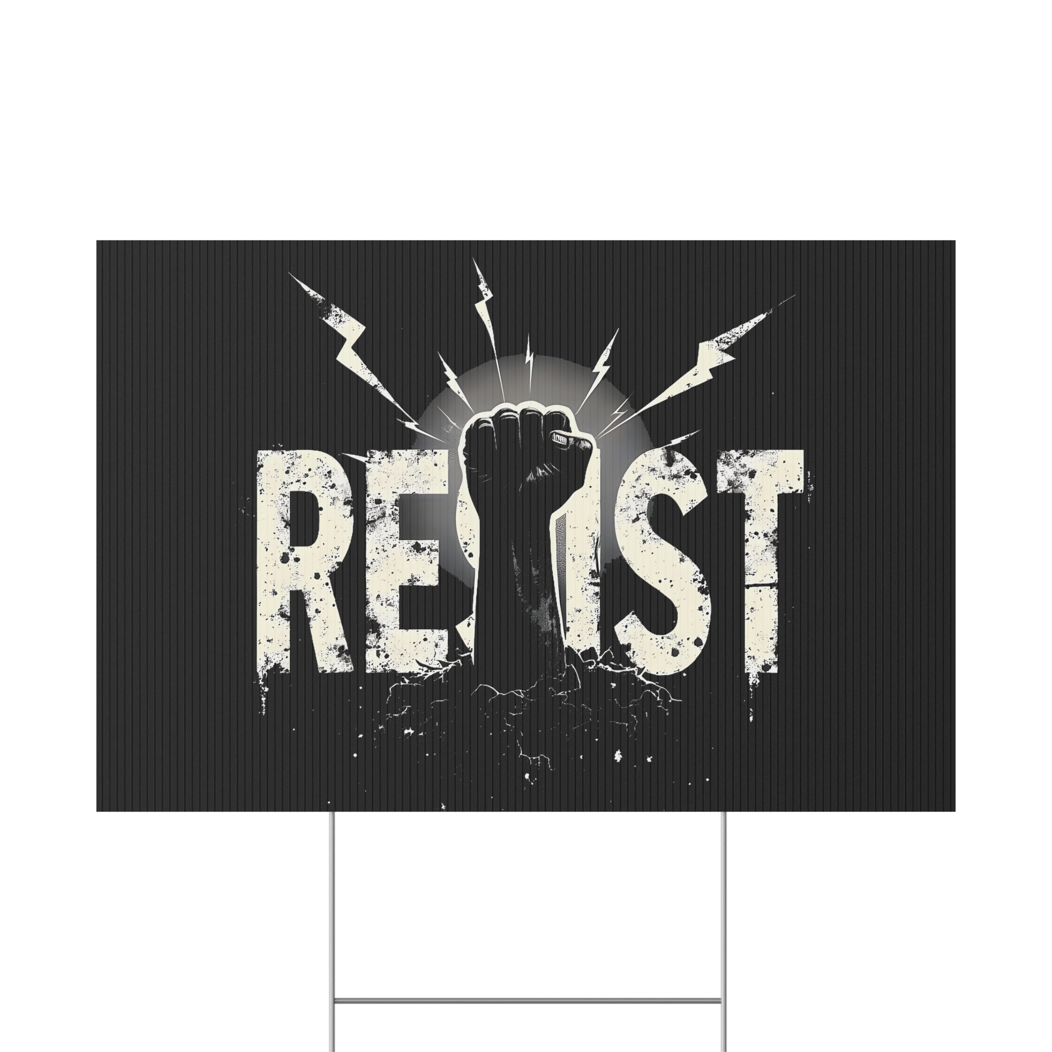 Resist Sign, Empowering Plastic Yard Sign, Protest Sign, Activism Decor, Political Statement, Outdoor Signage, Resist Anti Trump Rights Activists