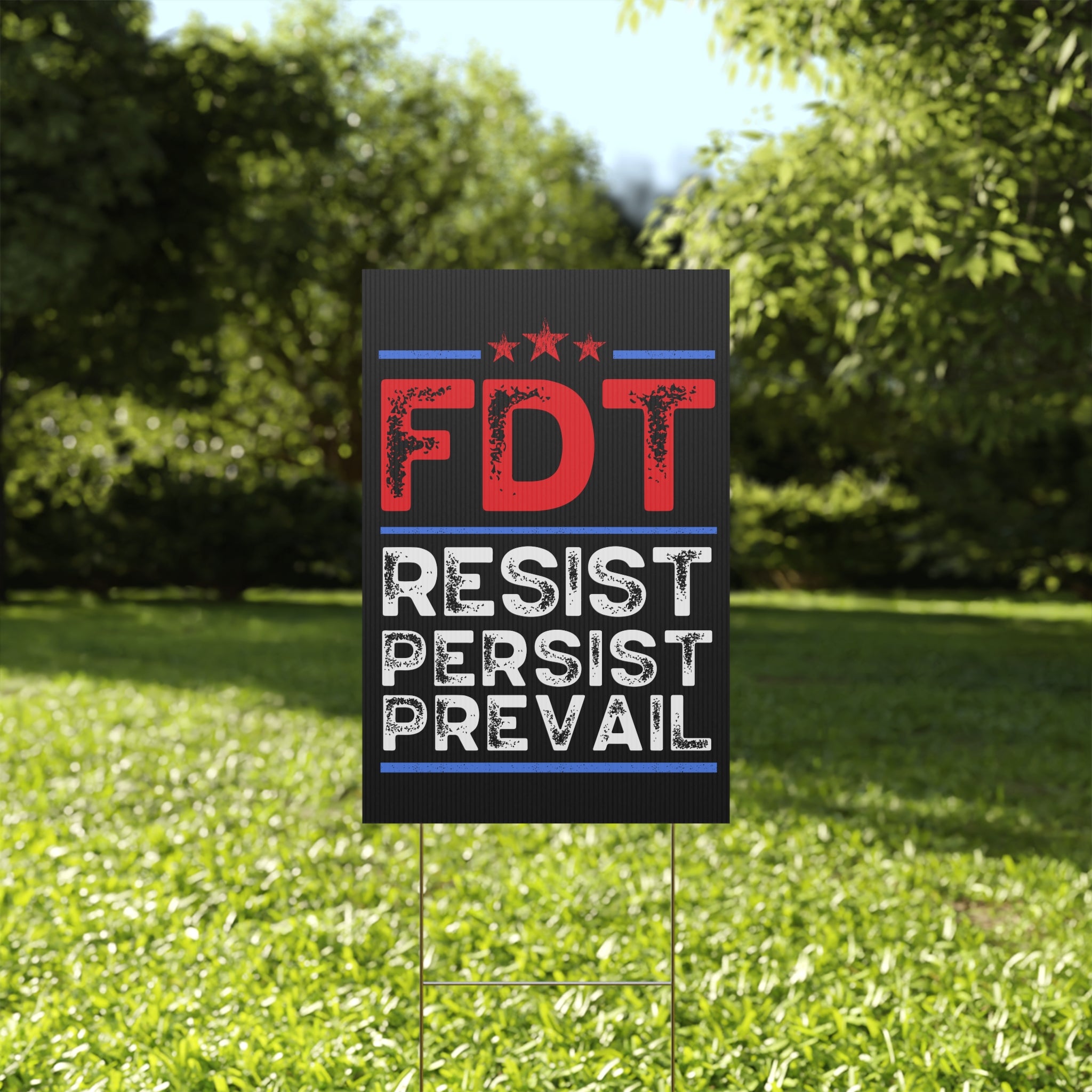 Political Protest Yard Sign, Anti Trump FDT Resist Activist, Save Democracy, Political Rights, Political Statement, Lawn Ornaments,