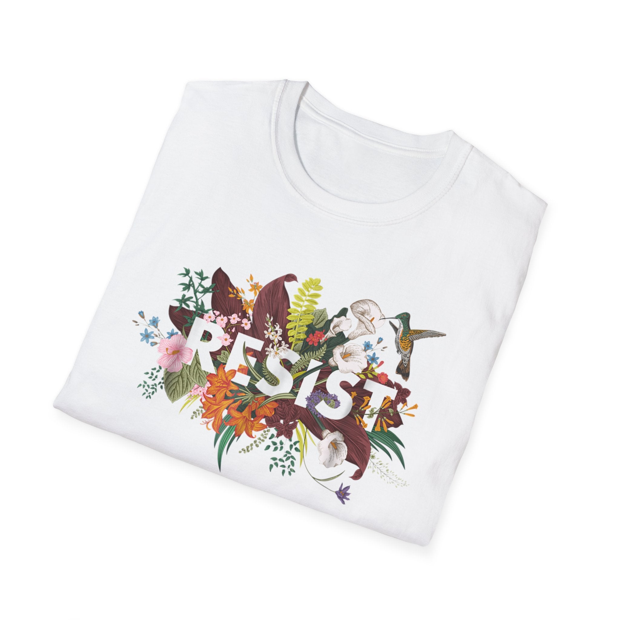 Anti Trump Resist Floral T-Shirt, Political Rights Activist Tee, No Kings Protest Shirt, Social Justice Clothing, Feminist Apparel