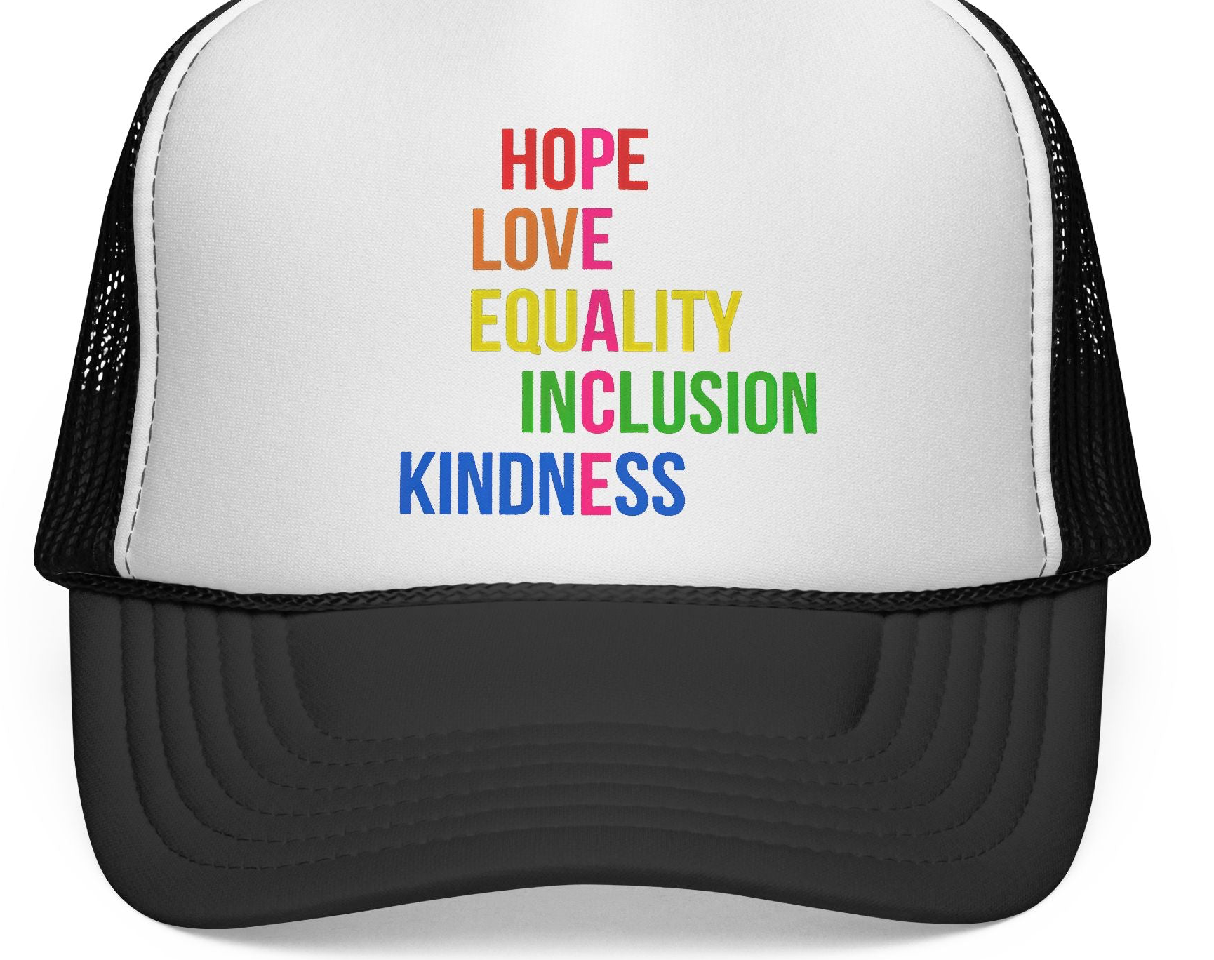 LGBTQ+ Equality Trucker Hat Anti Trump, Human Rights Activist Hat, Pride Parade LGBTQ Headwear, Gender Equality Baseball Cap, Social Justice Protest