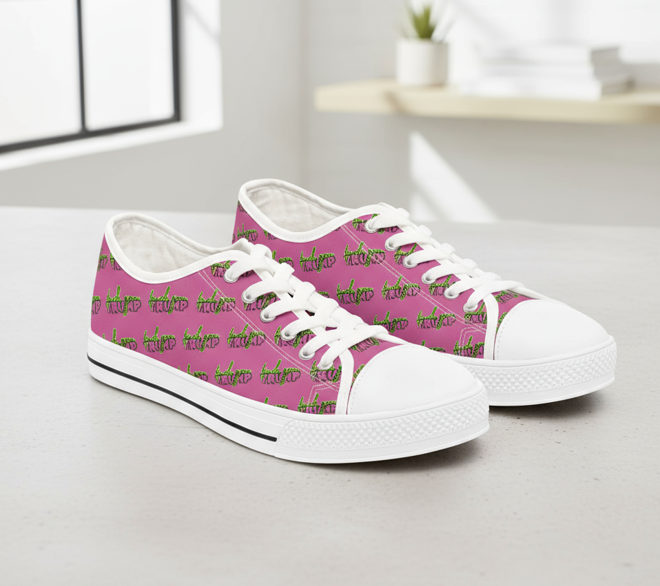 Political Rights Activists Low Top Sneakers, Anti Trump FDT Shoes, Activist Sneakers, Political Humor Sneakers, Women's Activist Footwear