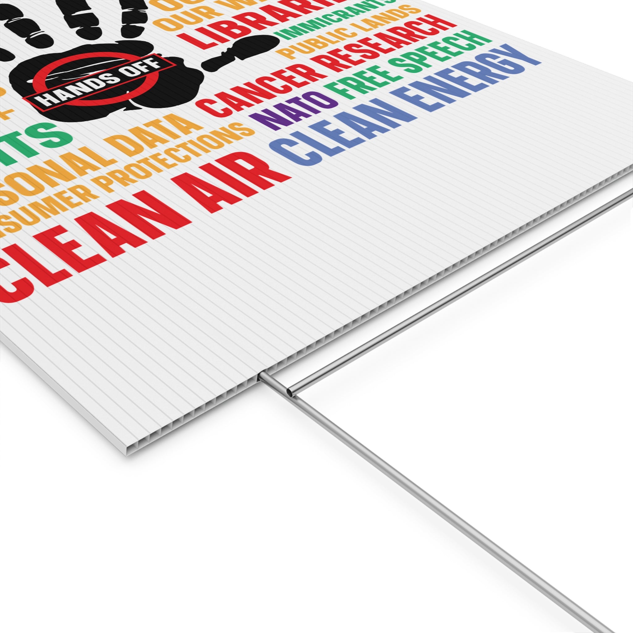 Political Rights Activists Plastic Yard Sign, Anti Trump Resistance Protest Sign, Demonstration Rally Banner, Social Justice Movement