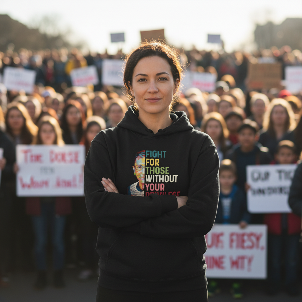 Hoodie — "Fight for Those Without Your Privilege" Social Justice Graphic Hooded Sweatshirt