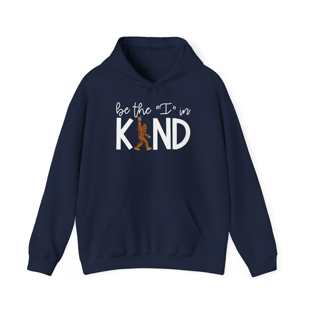 Be the 'I' in KIND Hoodie — Positive Message Sweatshirt with Walking Figure, Human Rights Activists Inspirational Hoodie