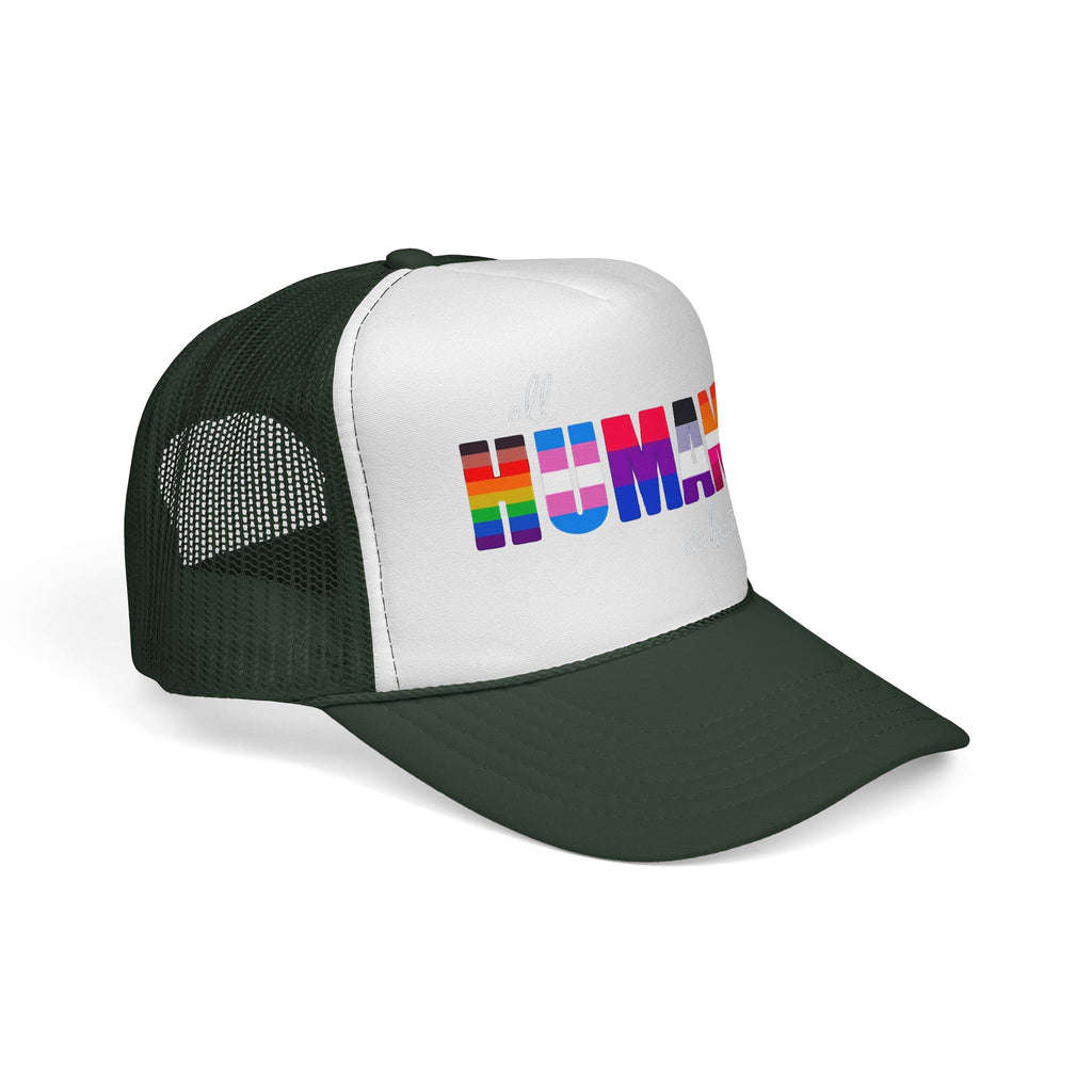 Trucker Hat Anti Trump - Equality Inclusion LGBTQ+ Humans are Beautiful Anti Trump, Pride Hat Pride Gift Pride Accessory Political Statement Hat,