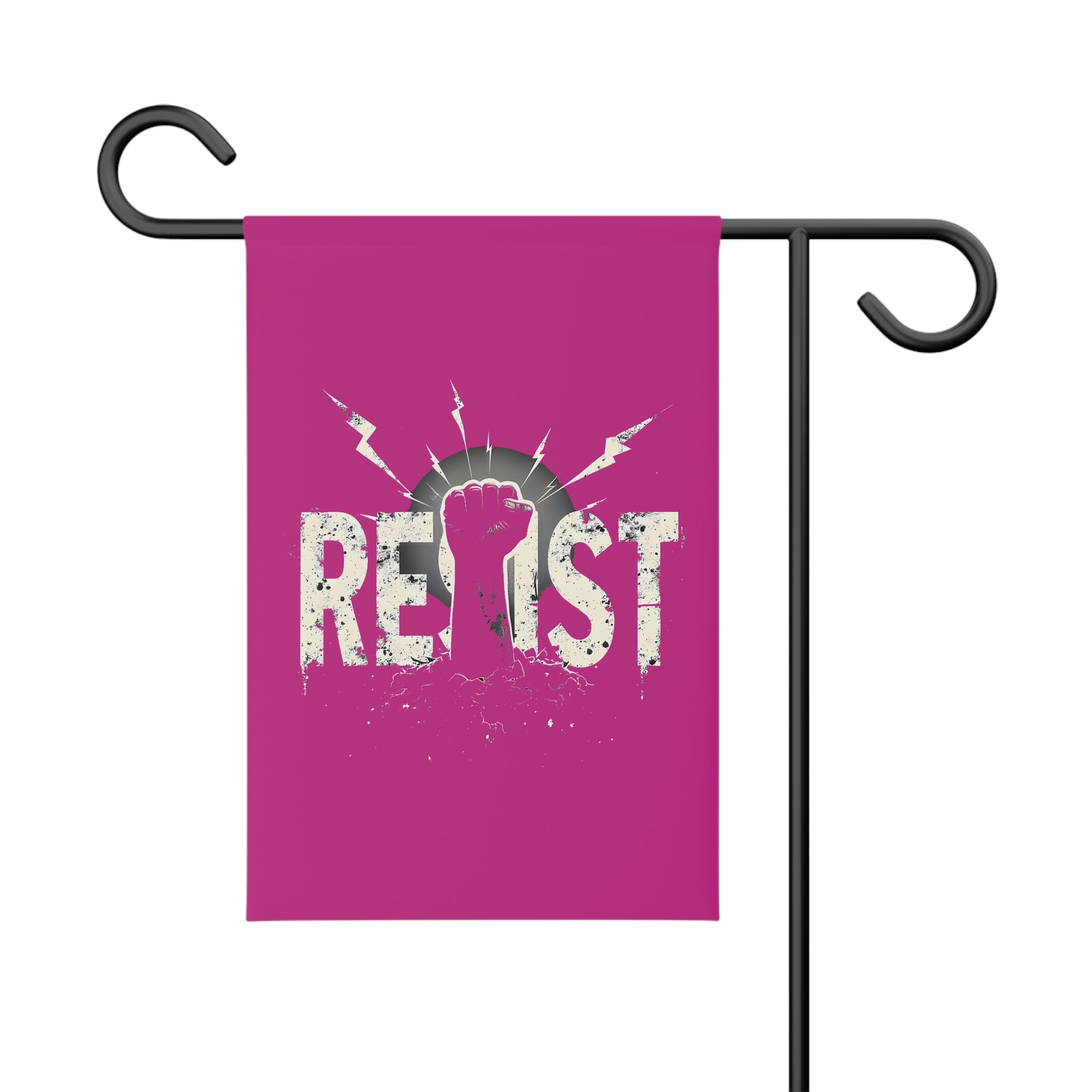 Garden Banner, Resist Anti Trump Political Rights Activists Pink, Protest Flag, Outdoor Yard Sign, Activism Decor, Protest Banner, Liberal