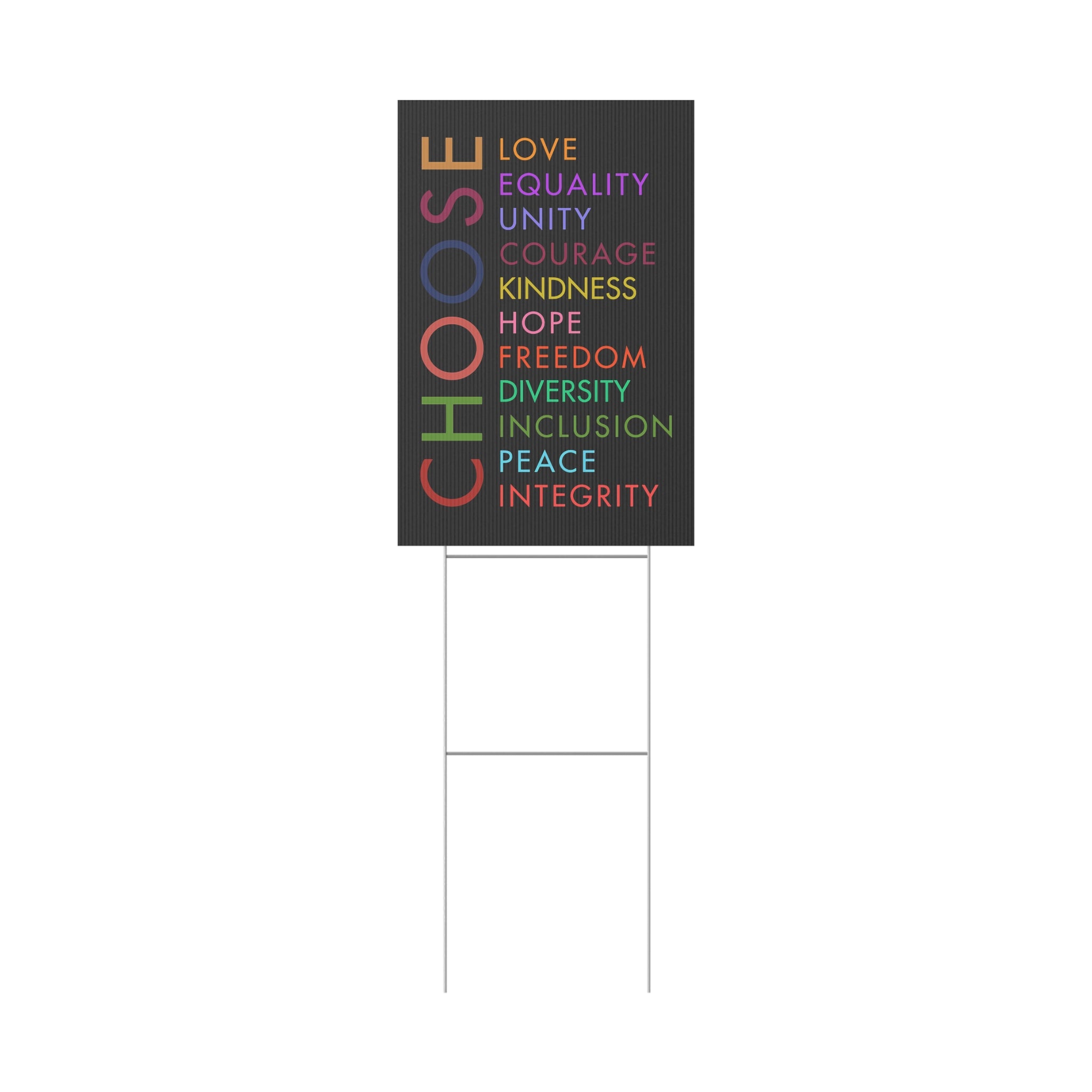 Plastic Yard Sign, Equality Love Kindness Human Rights Activists, Social Justice Outdoor Decor, Activism Protest Sign, Support Equality
