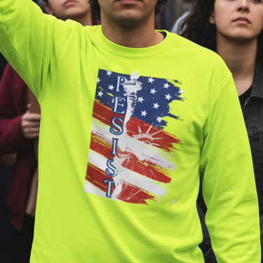 Resist Long Sleeve Tee, Rights Activists Shirt, Anti Trump Protest Apparel, Unisex Cotton Top, Political Activism Clothing