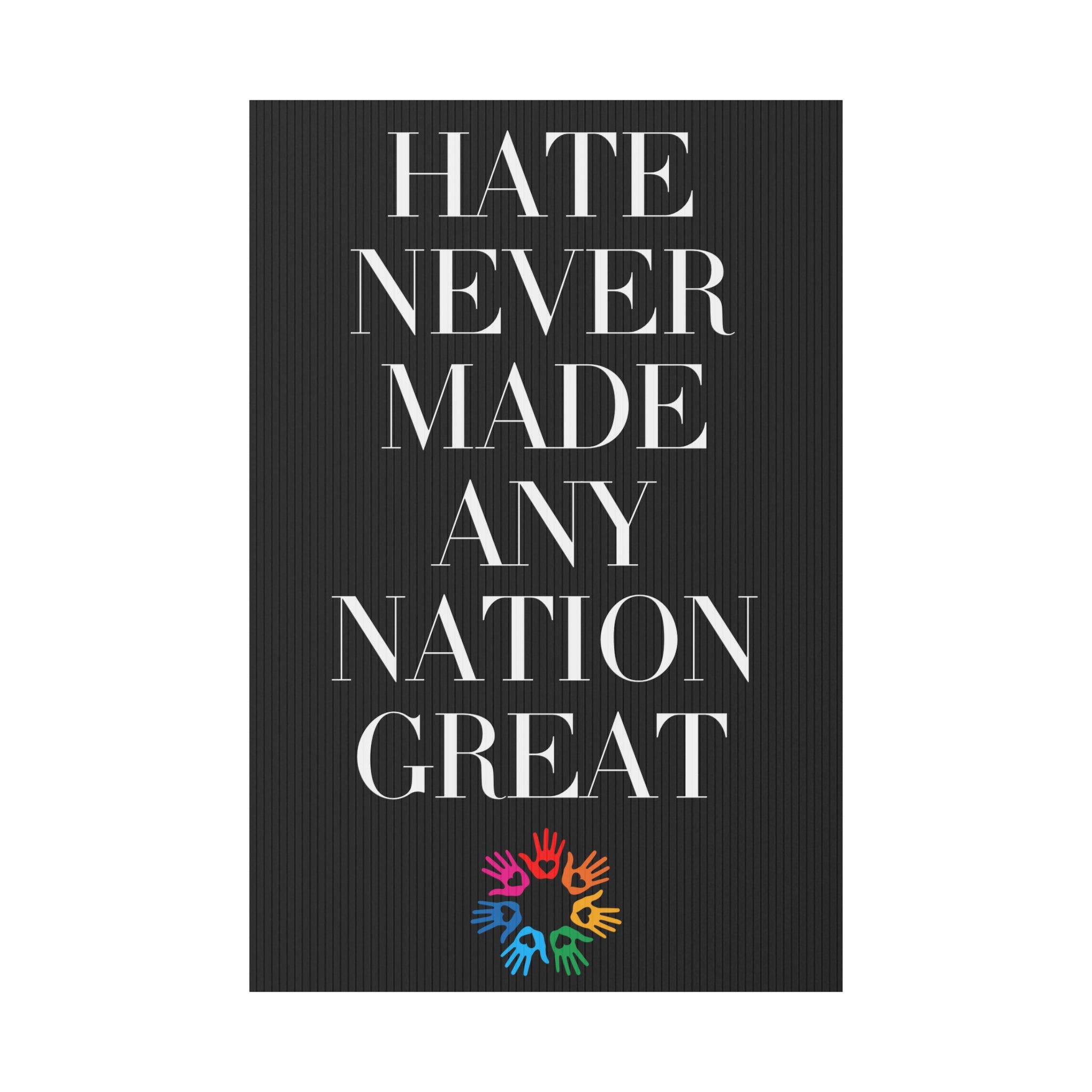 Political Yard Sign, Anti Trump Protest Sign, Equality Save Democracy Decoration, Hate has no room, Resistance Poster, Liberal Activist