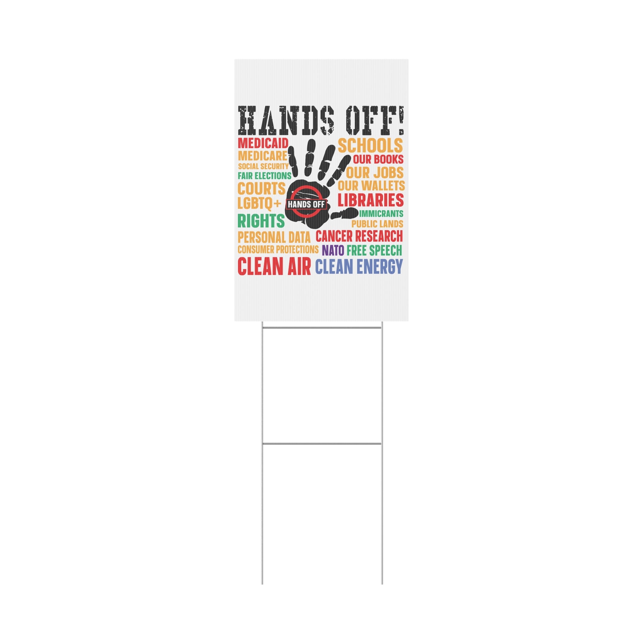 Political Rights Activists Plastic Yard Sign, Anti Trump Resistance Protest Sign, Demonstration Rally Banner, Social Justice Movement