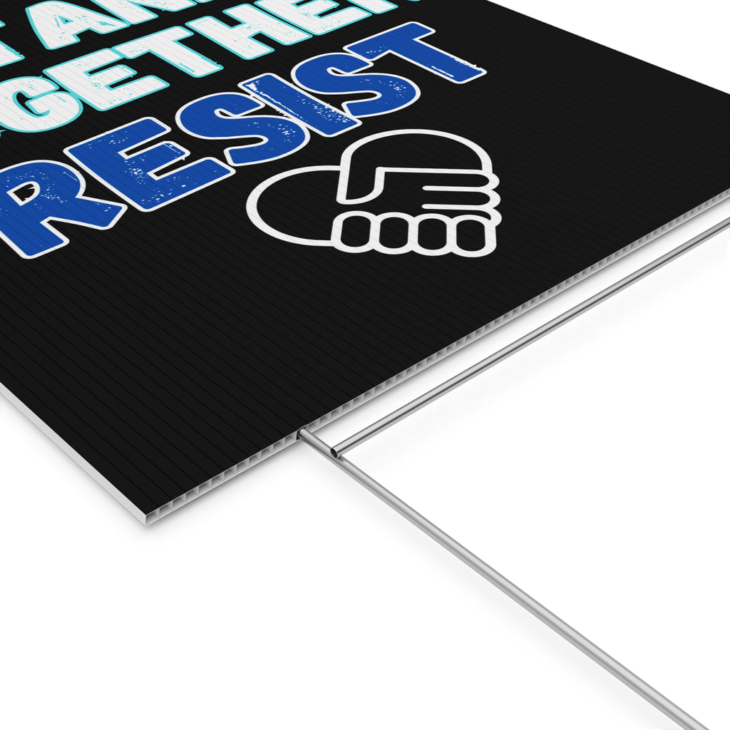 Political Protest Yard Sign, Save Democracy Resist Stand Together Home Decor, Protest Sign, Election Campaign Sign, Political Activism Unity Sign