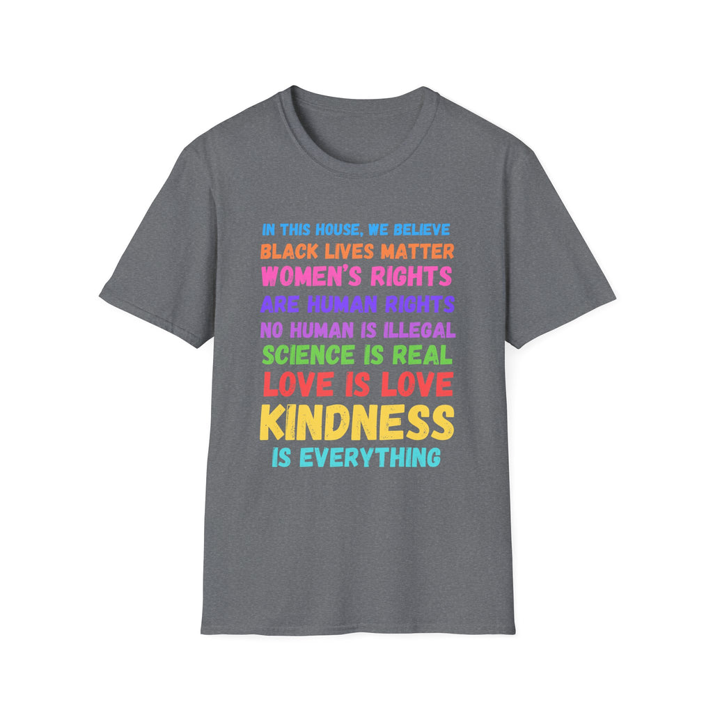 Anti Trump Equality Unity T-Shirt, Human Rights Tee, Unisex Kindness Matters Top, Women's Rights Shirt Softstyle Tee, Protest Powerful Message Activists