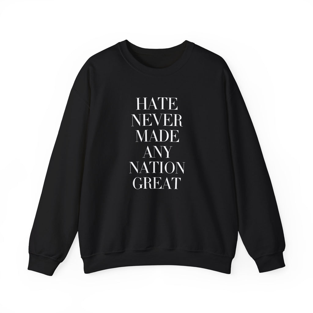 Activist Crewneck Sweatshirt, Anti Trump Unity, Hate doesn't belong here, Political Protest Gift, Social Justice Apparel, Liberal Statement
