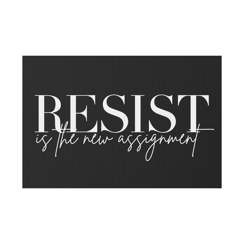 Resistance Plastic Yard Sign, Anti Trump Protest Sign, Human Rights Activists Banner, Political Activism Poster, Outdoor Protest Art Decor,