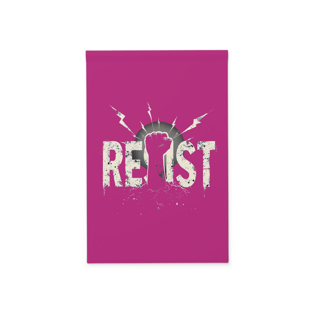 Garden Banner, Resist Anti Trump Political Rights Activists Pink, Protest Flag, Outdoor Yard Sign, Activism Decor, Protest Banner, Liberal
