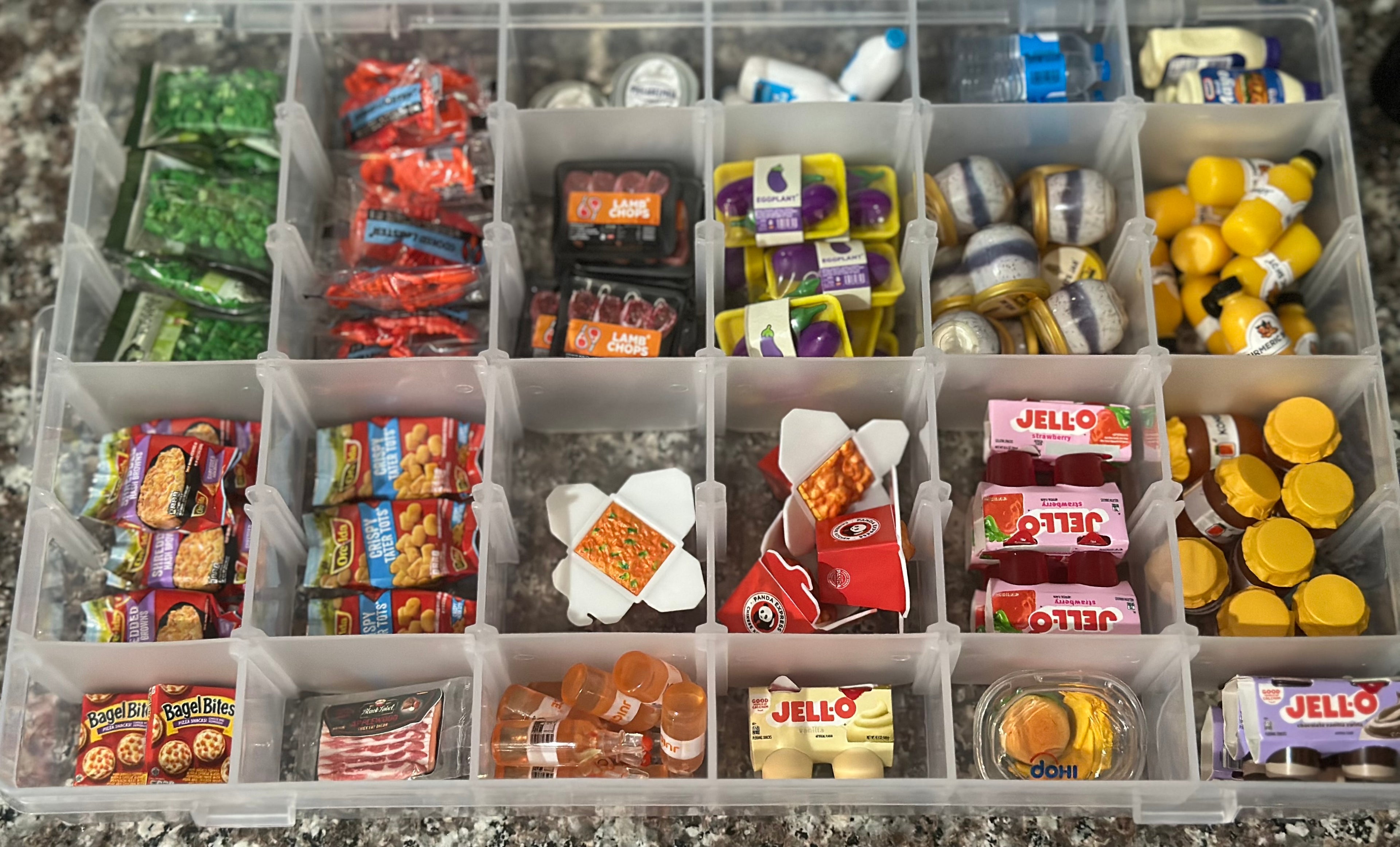 Mini Brands Fill The Fridge Pick Your Own Grocery Food Items, Mini Brands Fill The Fridge Ice Cake IHOP Eggs Sushi Chicken