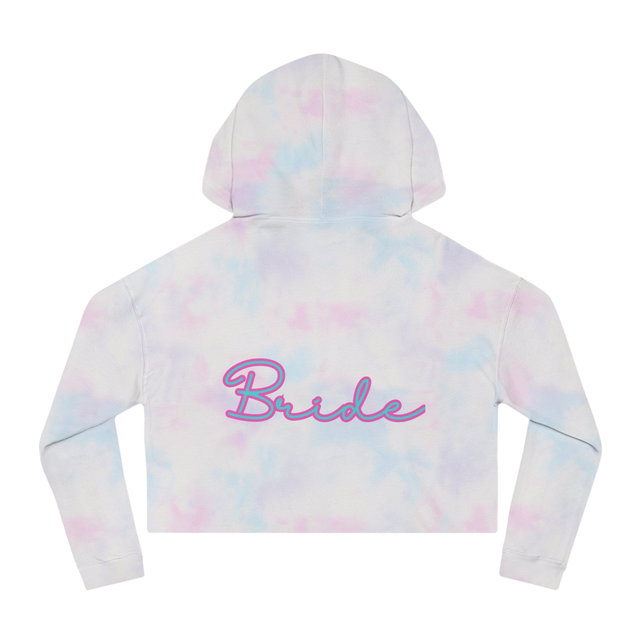 Bride Cropped Hoodie, Cute Minimalist Font Women's Sweatshirt, Bridal Shower Gift, Wedding Apparel, Bride-to-Be Top