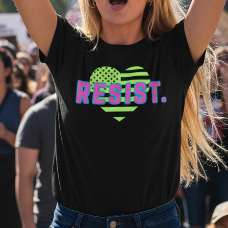 Activist Anti Trump Resist Protest Unisex Softstyle T-Shirt, Activist Tee, Human Rights Apparel, FDT Political Statement Shirt, Social Justice Clothing