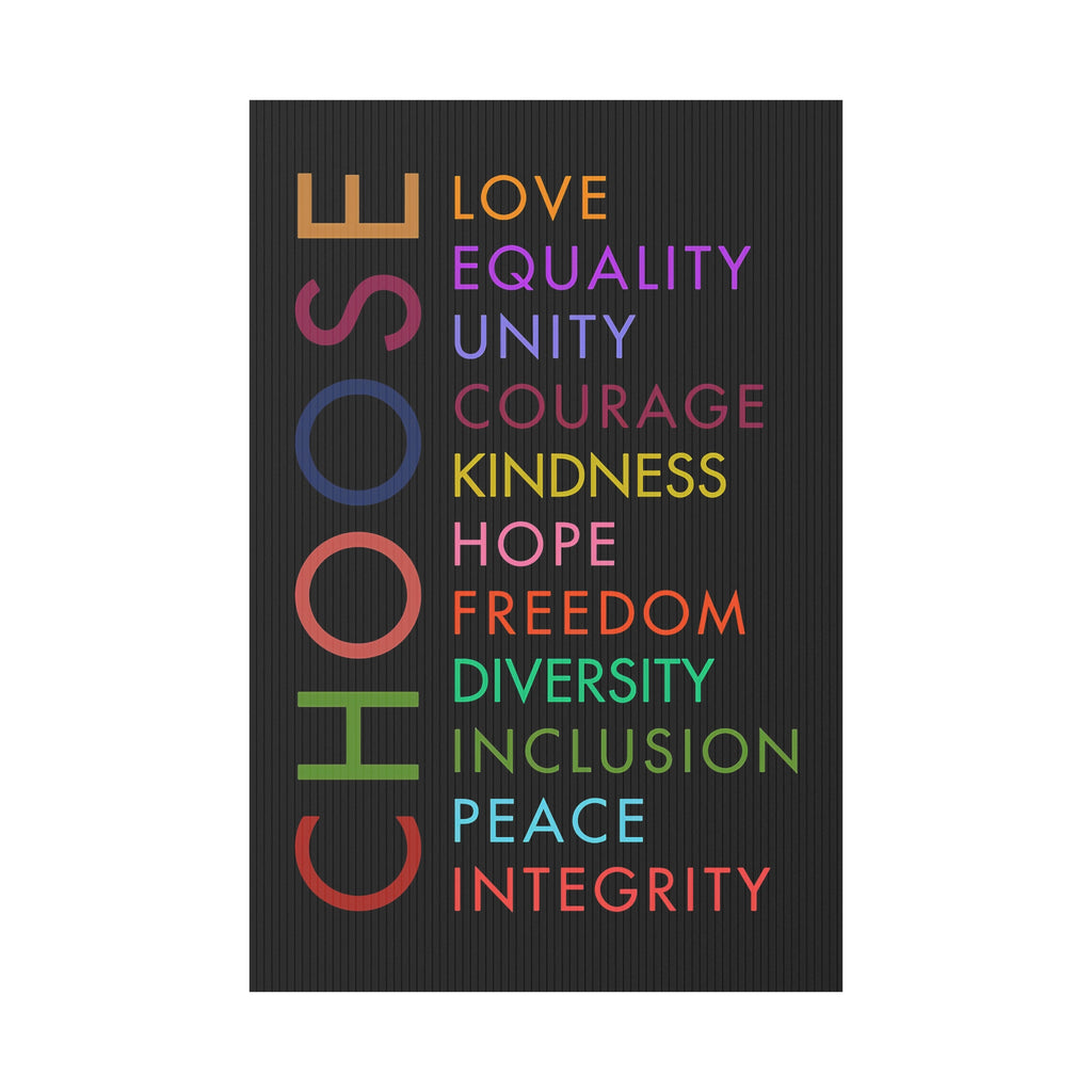 Plastic Yard Sign, Equality Love Kindness Human Rights Activists, Social Justice Outdoor Decor, Activism Protest Sign, Support Equality
