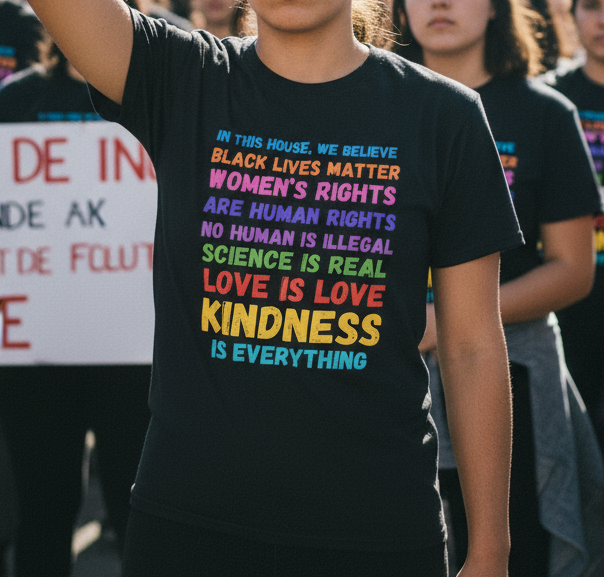 Anti Trump Equality Unity T-Shirt, Human Rights Tee, Unisex Kindness Matters Top, Women's Rights Shirt Softstyle Tee, Protest Powerful Message Activists