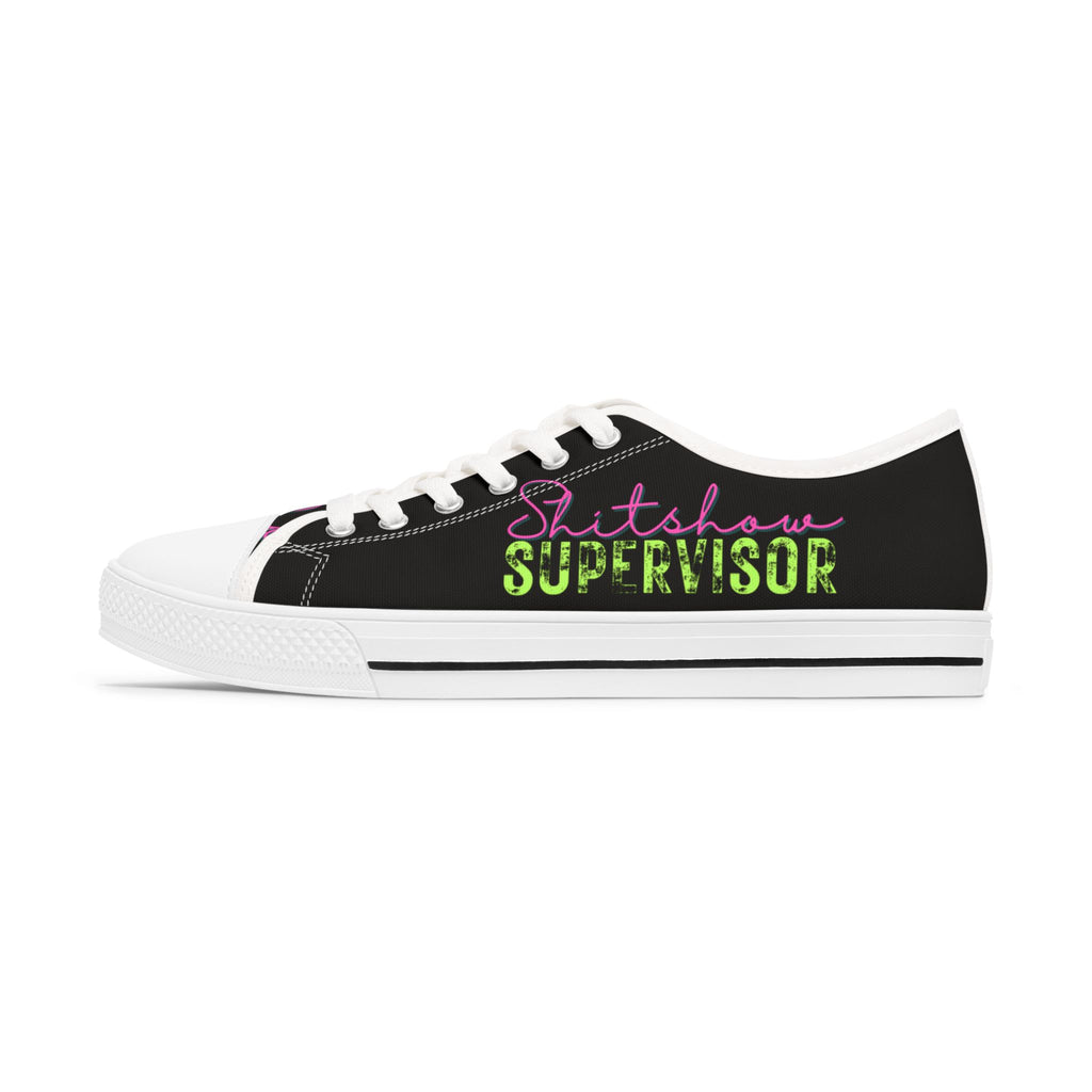 Low Top Sneakers, Funny Quotes Vintage Font Design, Shitshow Supervisor, Women's Shoes, Casual Trainers, Trendy Sneakers, Retro Style