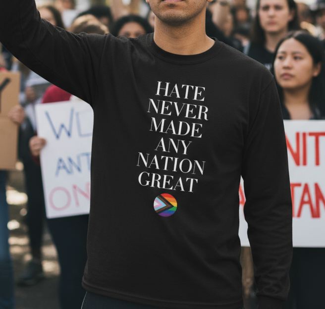 Activist Long Sleeve Tee, Equality Rights Inclusion Anti Trump Unisex Shirt, Protest Tee, Political Apparel for Activists, Social Justice