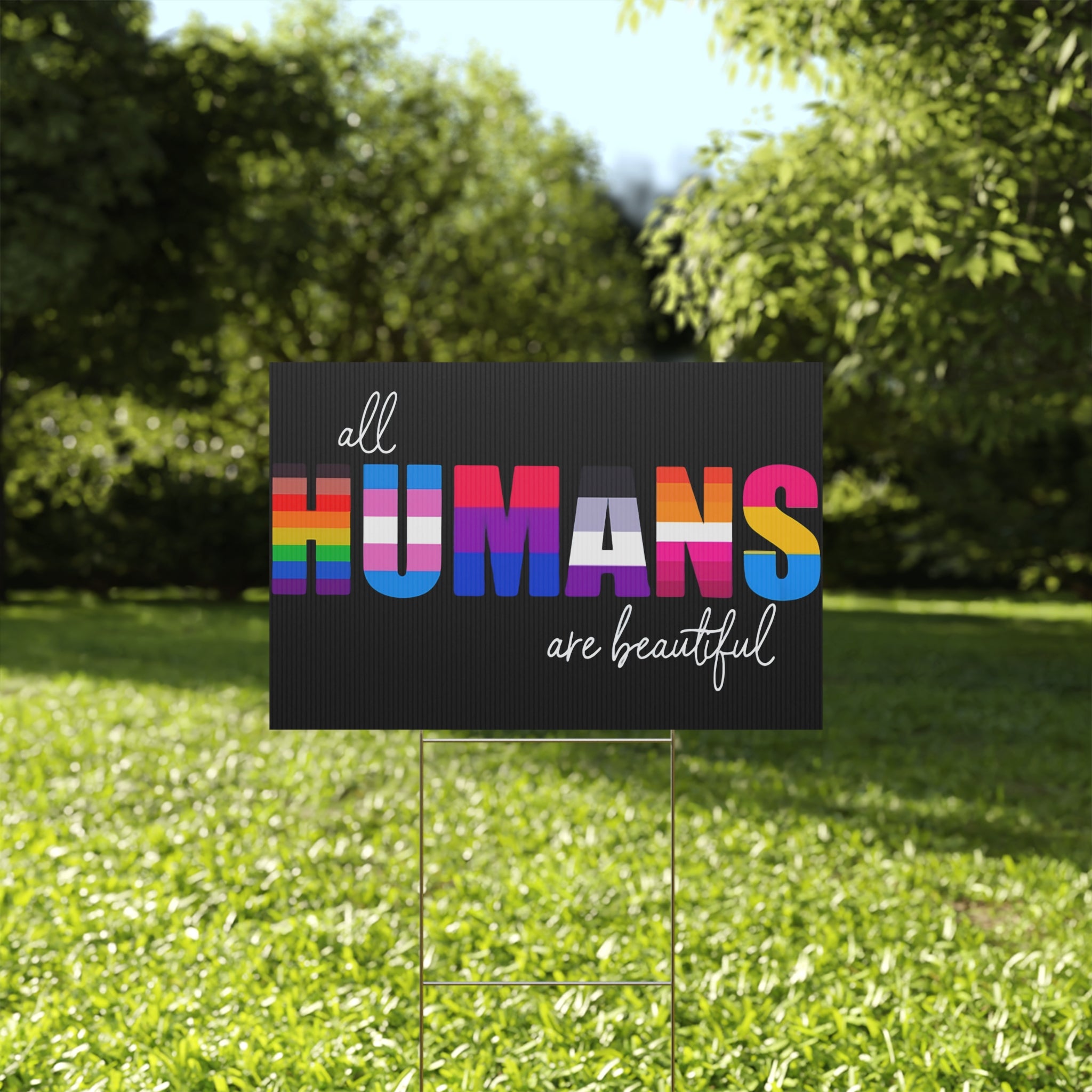 Activist Yard Sign, Equality Inclusion Plastic Lawn Stake, Protesters Home Decor, Human Rights Movement Outdoor Sign, Social Justice Protest