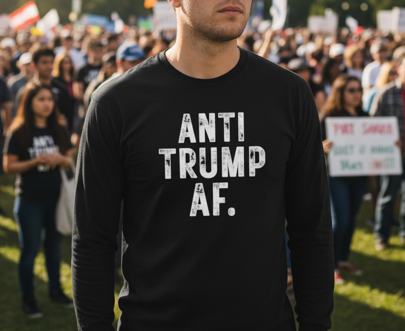Anti Trump AF Long Sleeve Tee — Political Statement Shirt