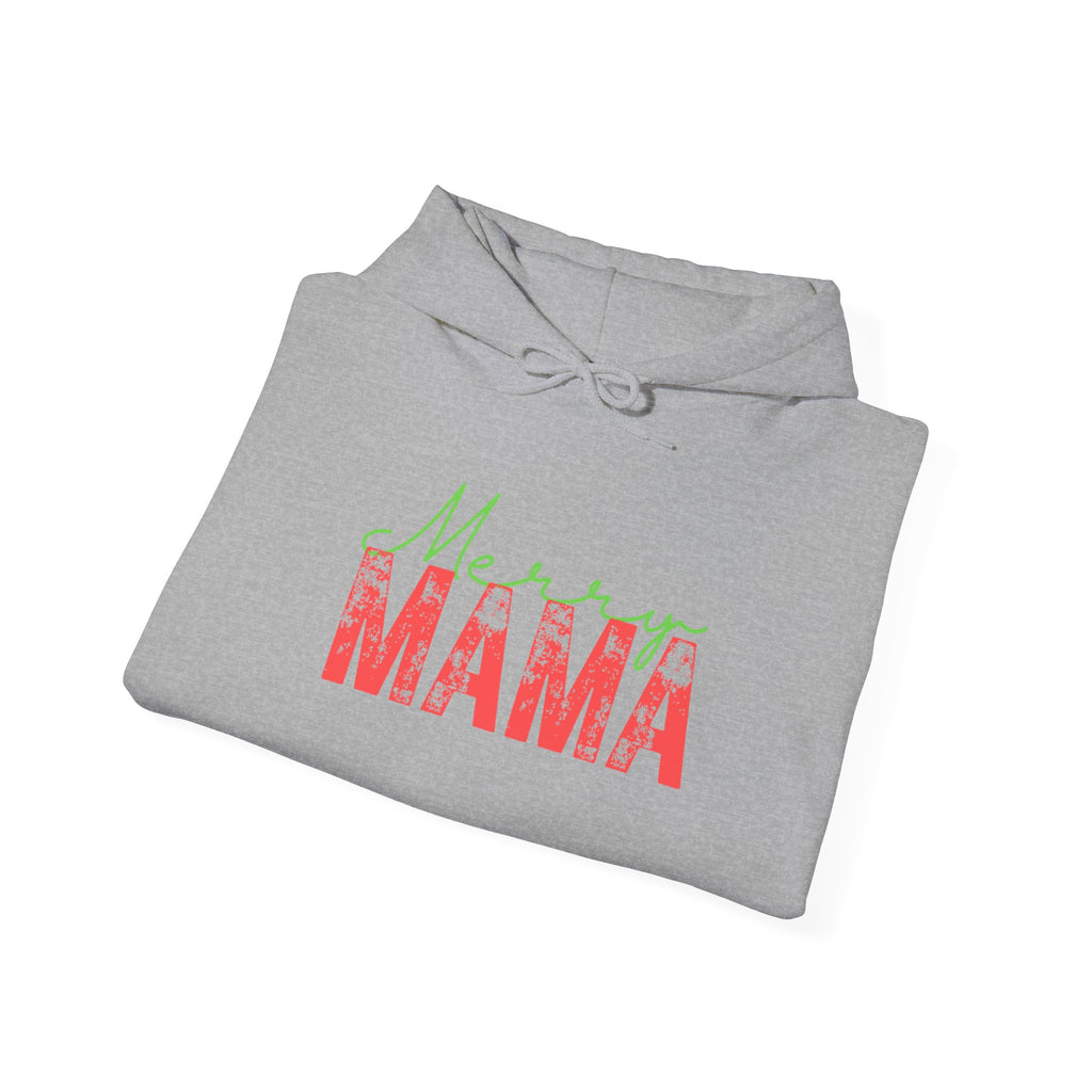 Retro Vintage Style Mama Christmas Hoodie, Unisex Heavy Blend Hooded Sweatshirt Gift for Mom, Christmas Mama Gifts