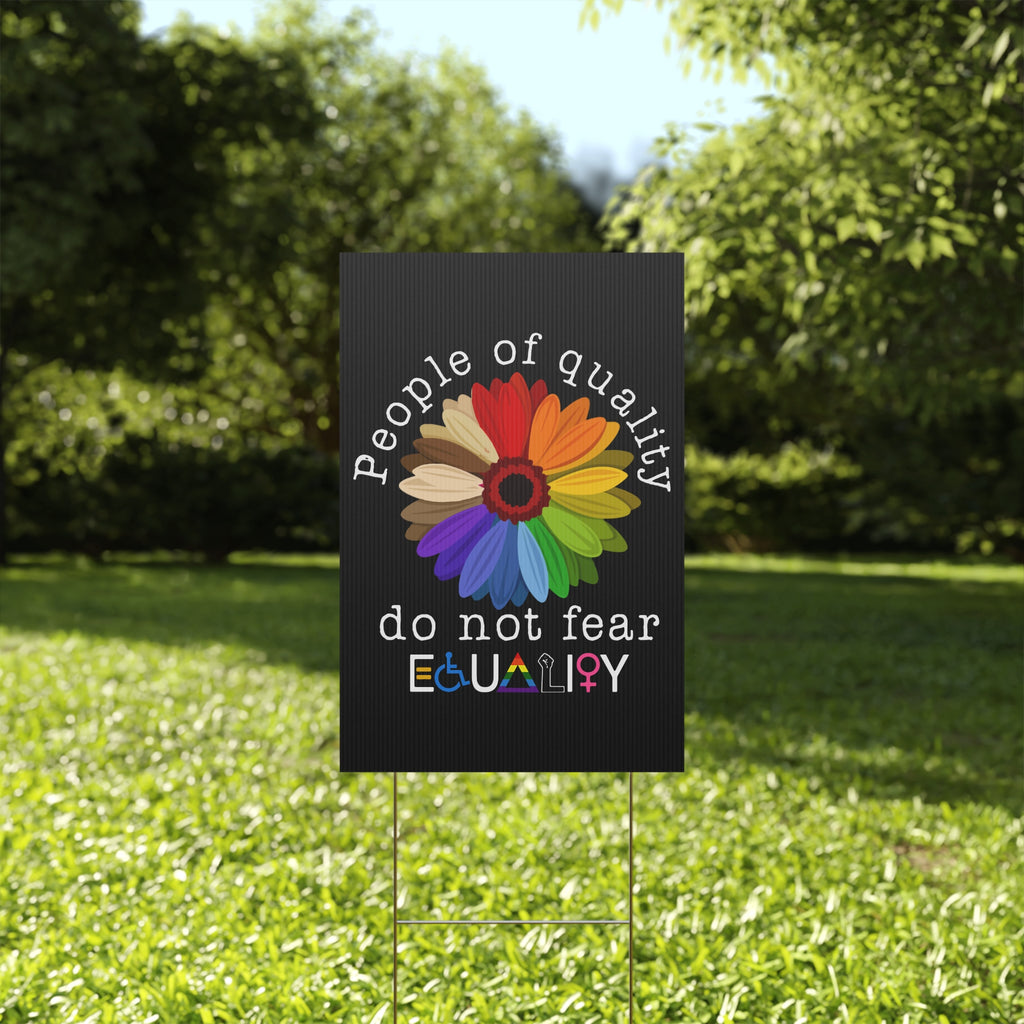 Yard Sign: Anti Trump Equality Activist Protest Sign, Equality Inclusion Save Democracy, Resistance Sign