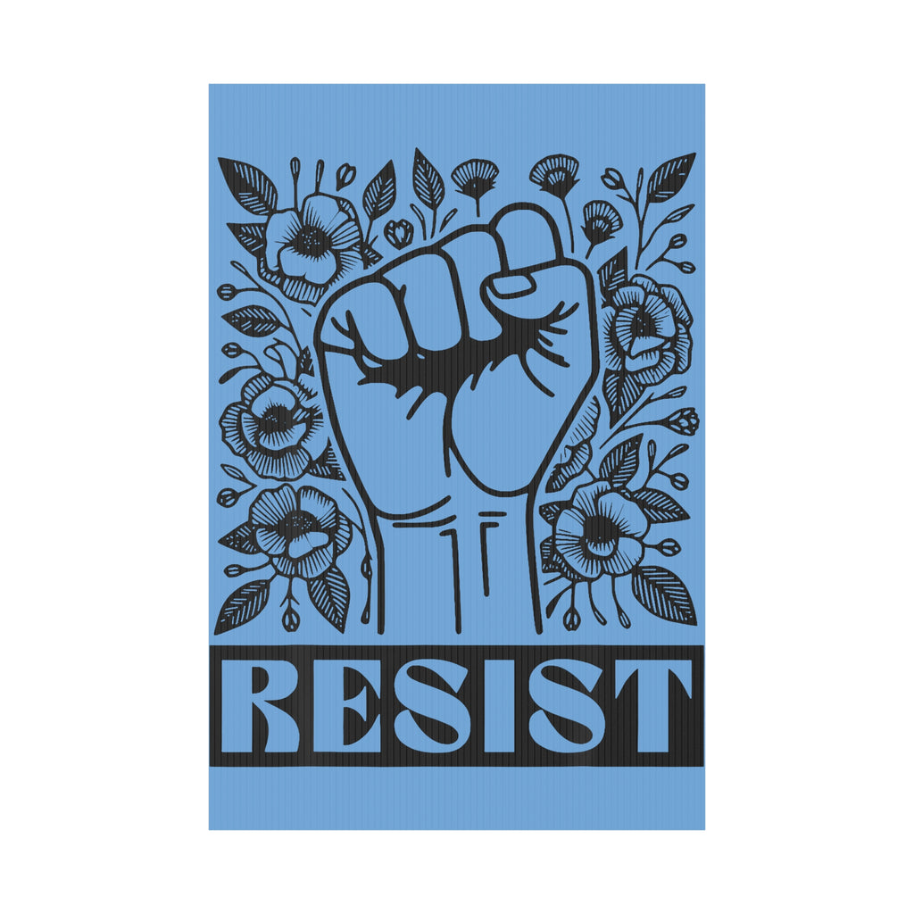 Political Rights Activists Plastic Yard Sign, Resist Anti Trump Freedom Save Democracy, Protest Protester Protesters Resistance