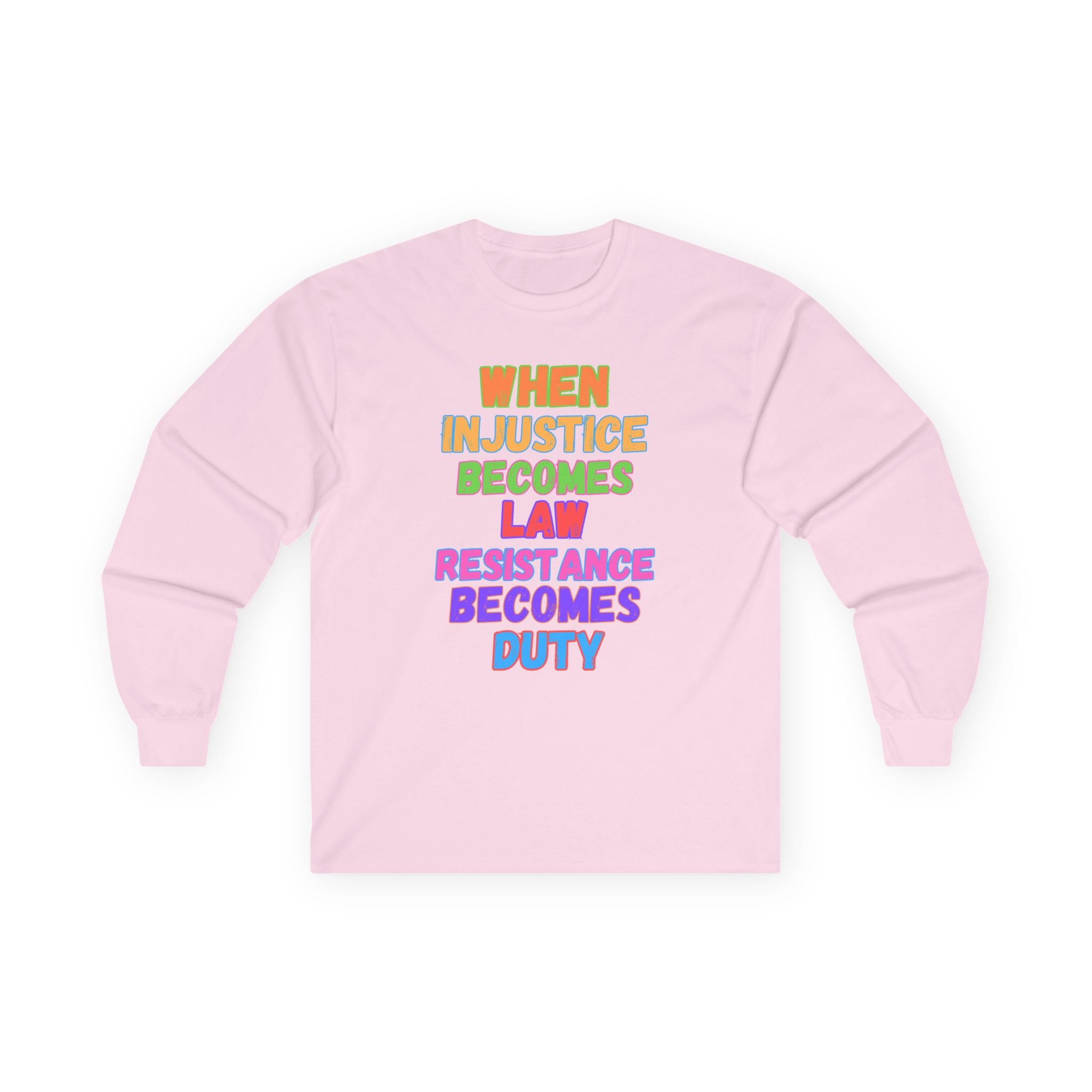 Resistance Tee, Anti Dictator Anti Trump, Stand up for Our Country, Save Democracy, Unisex Cotton Long Sleeve Shirt, Activist Apparel,