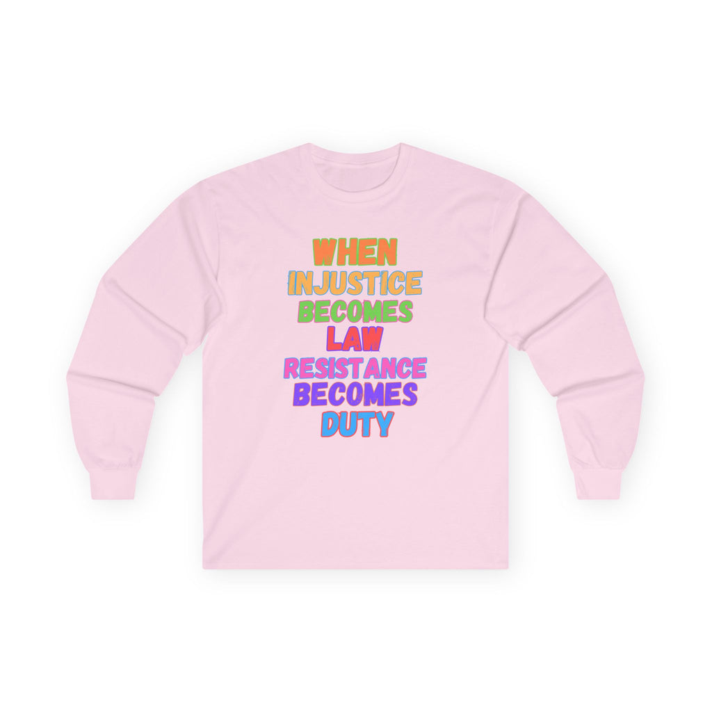 Resistance Tee, Anti Dictator Anti Trump, Stand up for Our Country, Save Democracy, Unisex Cotton Long Sleeve Shirt, Activist Apparel,