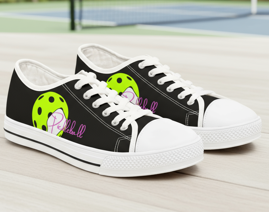 Pickleball Sneakers, Gift for Pickleball Lover, Women's Athletic Shoes, Sports Gift, Low Top Sneakers Trending Design Gifts